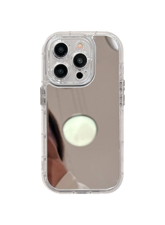 NIBEMINENT Cream Mirror Protective TPU Case Cover For iPhone 15 Pro Max, Clear - Image 2