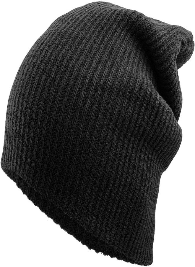 KBETHOS KBW-12 BLK Comfortable Soft Slouchy Beanie Collection Winter Ski Baggy Hat Unisex Various Styles - Image 1