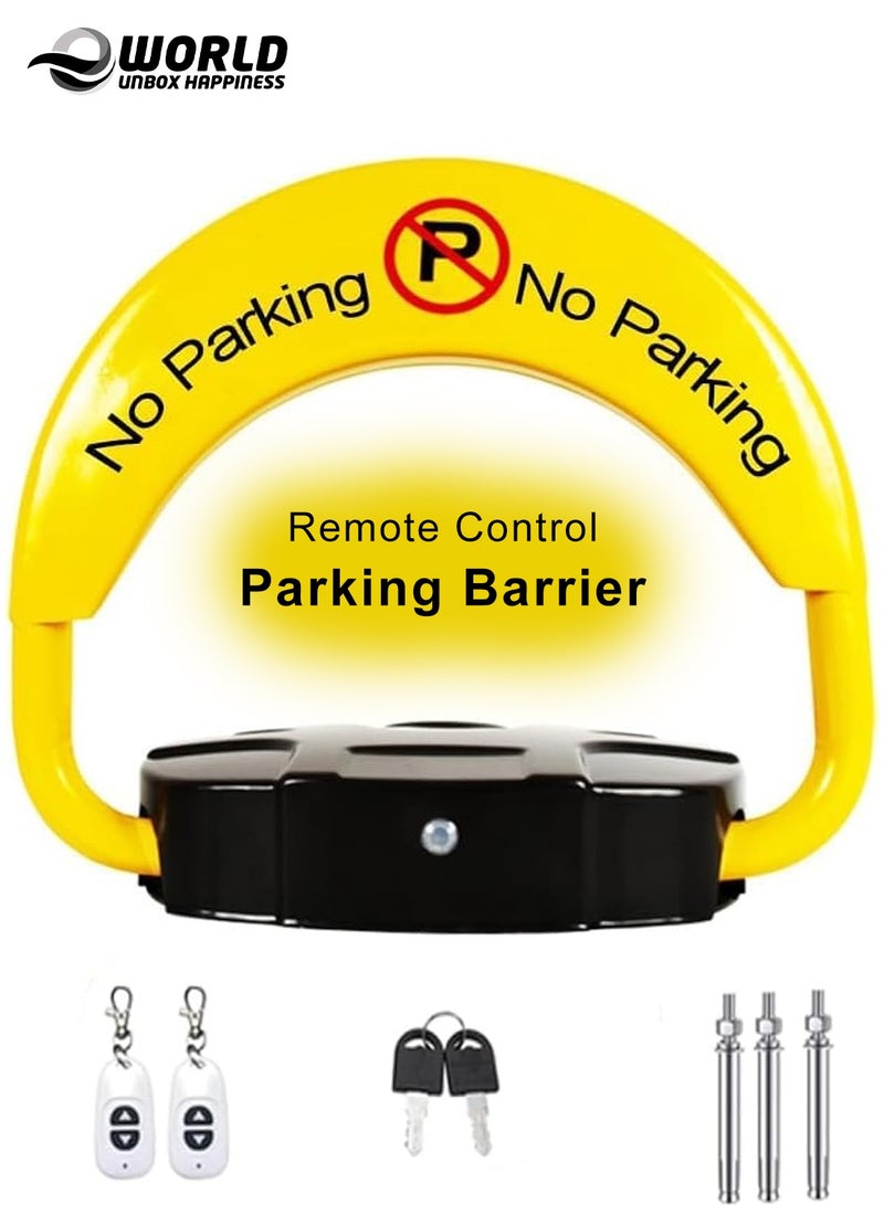Eworld Automatic Remote Control Parking Lock – Heavy-Duty Parking Barrier with 180° Anti-Collision, Buzzer Alarm, and Waterproof Design for Home, Business & Office Use  - Image 1