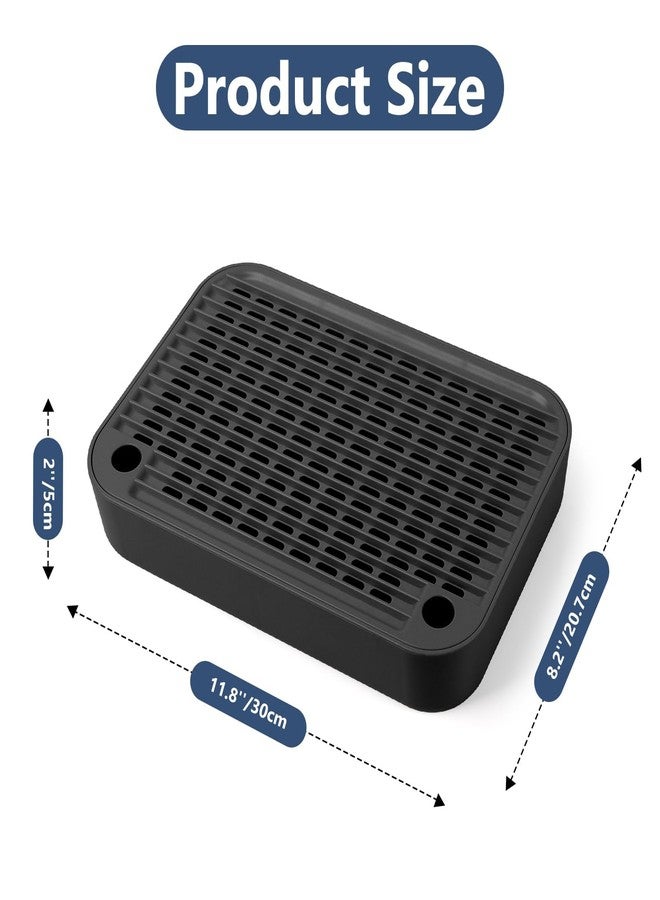 Lanstics Litter Box Step, Litter Box Ramp Black Litter Catcher with Filter Function Cats Steps for Litter Boxes Anti-Tracking & Easy to Clean, Ideal for Kitten & Elderly Cats - Image 2