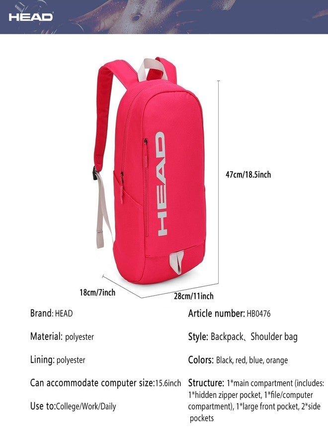 HEAD Waterproof Laptop Backpack for Women & Men, Lightweight Casual Daypack for Sport/Gym/Fitness/Work/Daily, Rose - Image 5