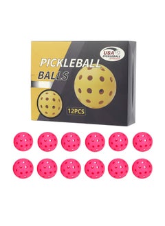Generic Professional Glow Pickleball 40-Hole Gift Box Set 12 rose red 40 hole ball [color box packaging]] 