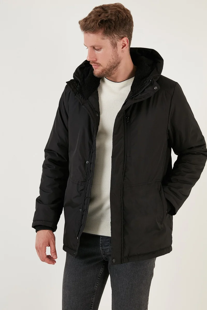 Water Repellent Cold Resistant Slim Fit Hooded Coat Men's Coat 5762020