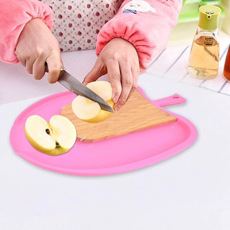 EVERMALL Chop and Drop Chopping Board with Bamboo Plastic Vegetable Fruit Cutting Board Tray Large Bamboo Chopping Block and Storage Fruit Plate Case Chopping Board for Kitchen Rectangle - Image 1