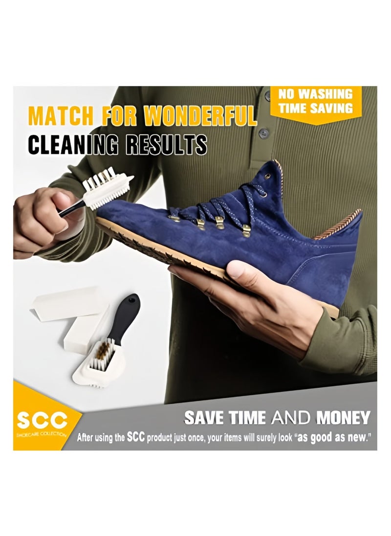 Ailily Professional Suede Shoe Cleaner Kit, Suede & Nubuck 4-Way Brush with Extra 2 Erasers, For Shoes & Boots  - Image 5
