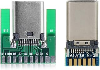 CY 2pcs/lot DIY OEM ODM 24pin USB 3.1 Type C Male Female Plug Socket Connector SMT Type with PC Board - Image 1