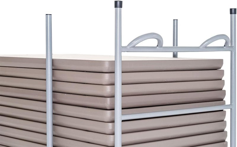 Heavy-Duty Folding Cart with Wheels, 202 x 92 x 115 cm, for Stackable Chairs, Tables, and More - Image 3