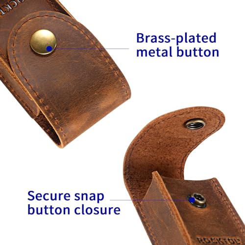 ROCKTOL Multitool Sheath, Premium Leather Snap Sheath for Belt, Multi-Tool Knife Sheath Pouch Holster Fits 4.2" Multitools for EDC, Camping, Hiking Outdoor - Image 3