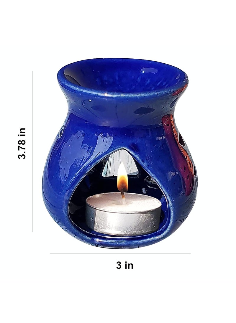 Pure Source India Pure Source India Ceramic Aroma Oil Diffuser Combo Pack 4 Pieces Multicolor  - Image 4