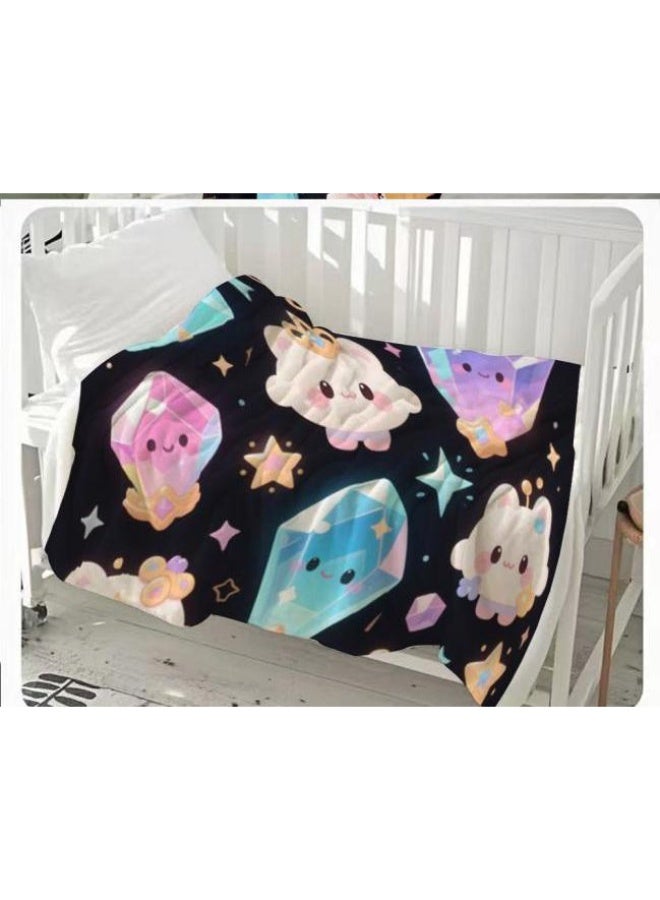 general Baby and children's cartoon flannel thin blanket (warm and comfortable, suitable for sleep, game use) 70cm*100cm - Image 1