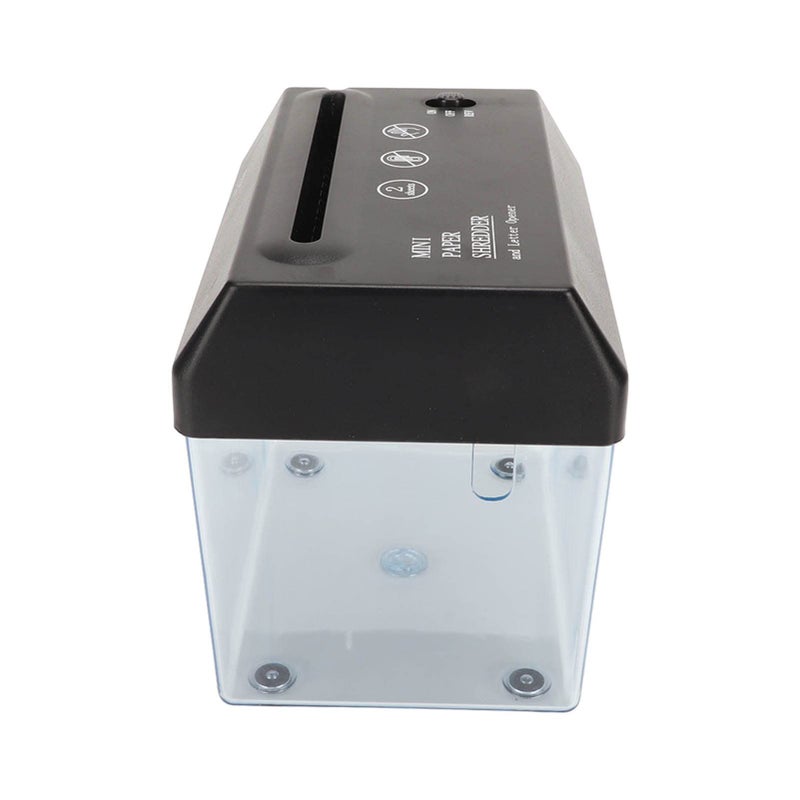 Mini A5 Paper Crosscut Shredder Battery USB Powered Document Shredder With Clear Wastebasket For Office School Home - Image 3