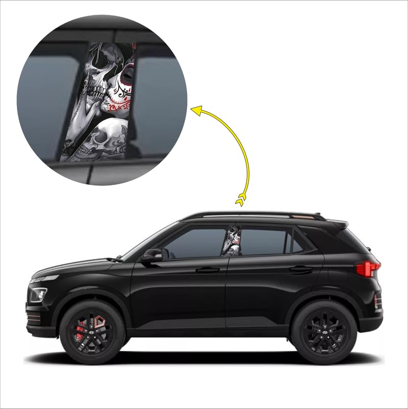 ShipShape Pillars Graphics Look Exterior Car Sticker Self-Adhesive, Waterproof Refelctive Vinyl for All Car Sticker (Pack of 2) Universal 63 - Image 3