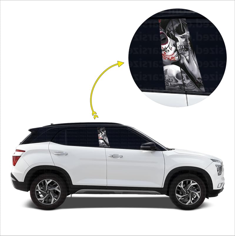 ShipShape Pillars Graphics Look Exterior Car Sticker Self-Adhesive, Waterproof Refelctive Vinyl for All Car Sticker (Pack of 2) Universal 63 - Image 4