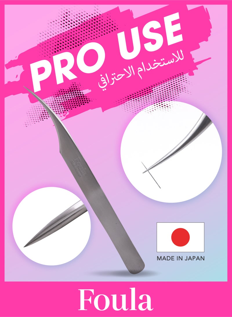 فولا Japan Made Micro Tweezer Curved 125mm - Image 1