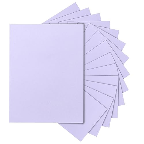 Silunkia 40 Sheets Light Purple Cardstock 8.5 x 11 Certificate Paper, 75lb Premium Lavender Card Stock Printer Paper for DIY Cards Making, Greeting Cards, Wedding Invitations, School Crafting - Image 1
