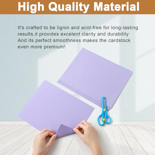 Silunkia 40 Sheets Light Purple Cardstock 8.5 x 11 Certificate Paper, 75lb Premium Lavender Card Stock Printer Paper for DIY Cards Making, Greeting Cards, Wedding Invitations, School Crafting - Image 4