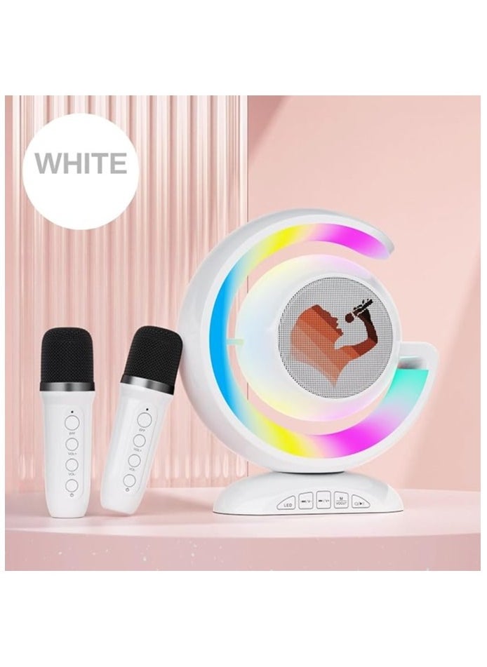 ELTRAZONE Portable Mini Karaoke Machine with Bluetooth Speaker and Two Wireless Microphones – Fun Singing System for Kids and Adults, Rechargeable, Compact Design, Ideal for Parties, Home, and Travel  - Image 3