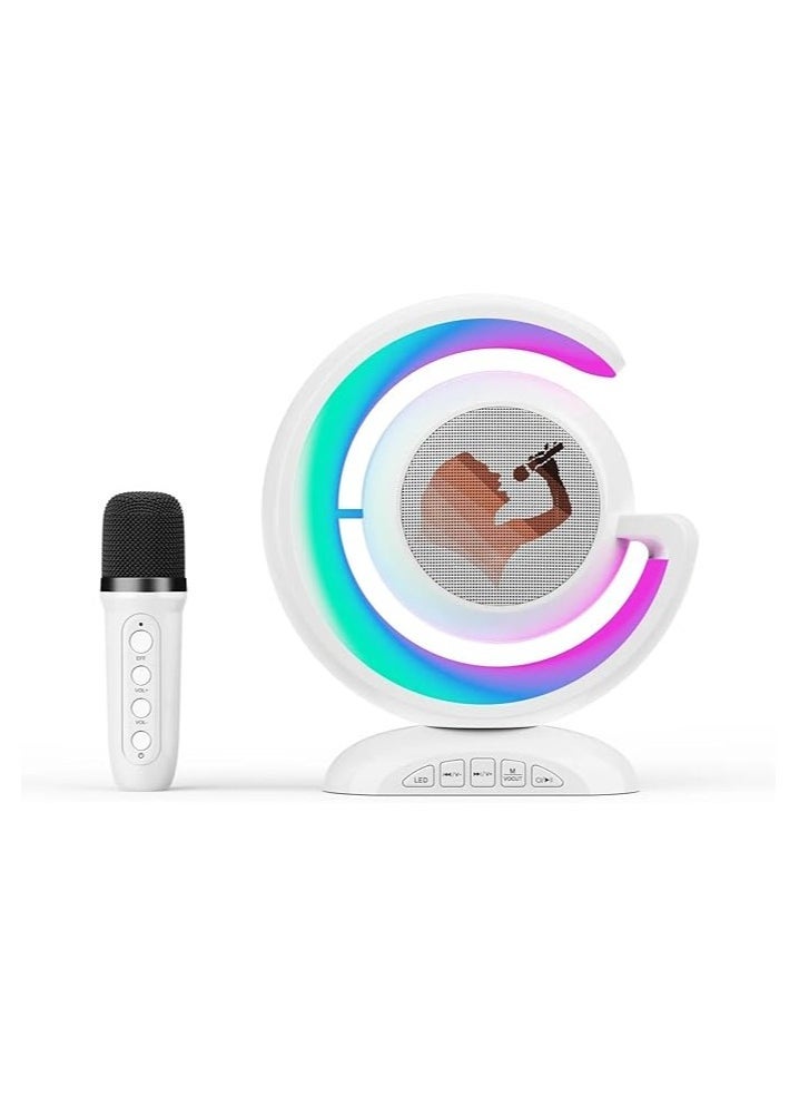 ELTRAZONE Portable Mini Karaoke Machine with Bluetooth Speaker and Two Wireless Microphones – Fun Singing System for Kids and Adults, Rechargeable, Compact Design, Ideal for Parties, Home, and Travel  - Image 1