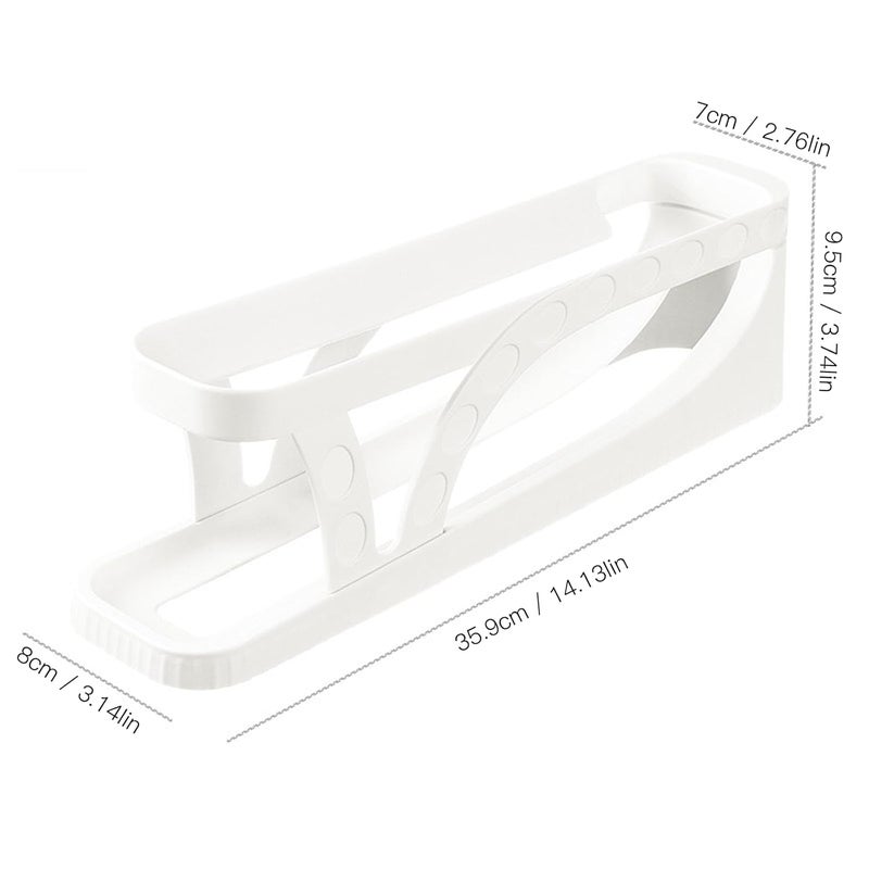 Haiaoxonr Egg DispenserAutomatic Rolling Egg Tray OrganizerHolds 15 Eggs Simultaneously Space Saving Refrigerator Egg Roller Works in The Refrigerator Kitchen Cabinets and Dining Table White - Image 5
