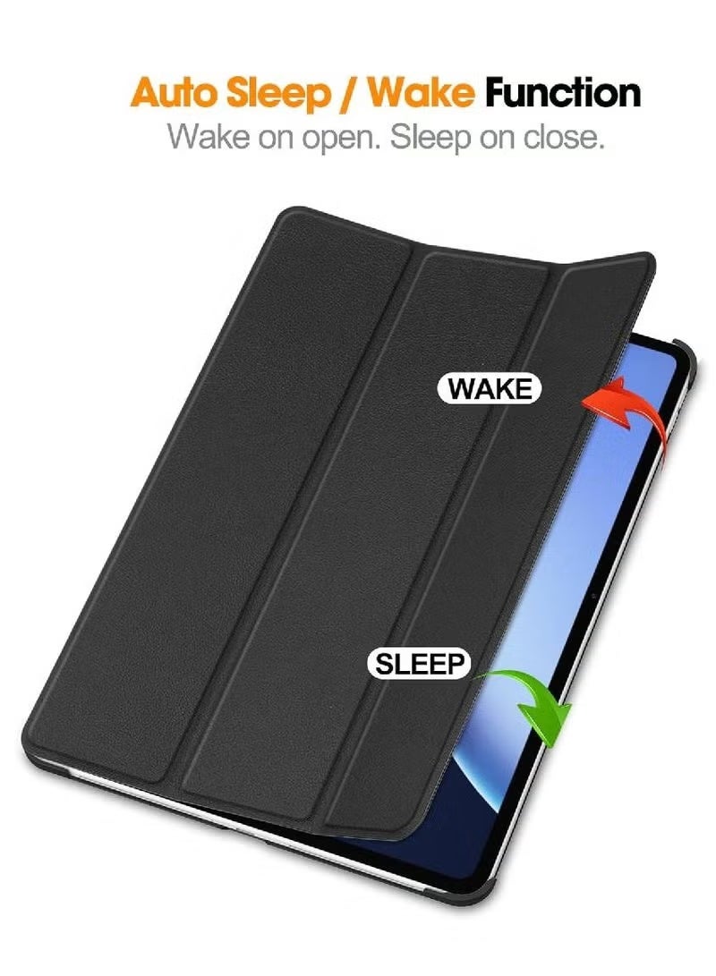 ZOOMEE Case for OnePlus Pad 3, Ultra Slim Lightweight Folding Smart Cover PU Protective Case (Auto Sleep/Wake), Black - Image 3