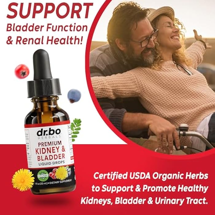 dr.bo Kidney Support Supplement Bladder Health - Organic Renal Cleanse Supplements Drops Juniper Berry Cleavers Dandelion - Renal Kidney Cleanse Detox Urinary Tract Herbal Bladder Support Flush Kidneys 1oz - Image 3
