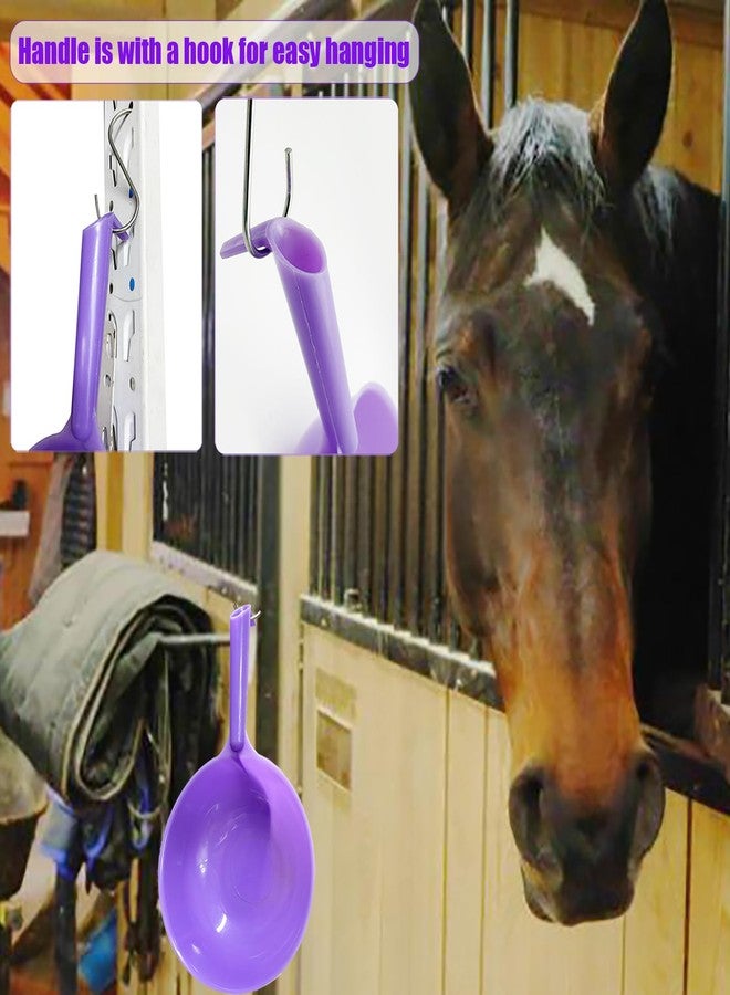 Luynro 2 Quart Large Feed Scoop with Long Handle Grain Scoop for Horse Livestock Farm Large Dogs Water Ladle 8 Cups (Light Purple) - Image 5