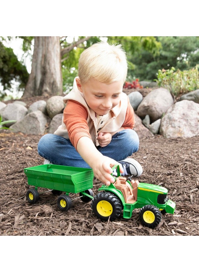 John Deere مجموعة عربة جرار جون دير للأطفال - جرارات ألعاب بطول 8 بوصات للأطفال من عمر 3 سنوات وما فوق - Image 3