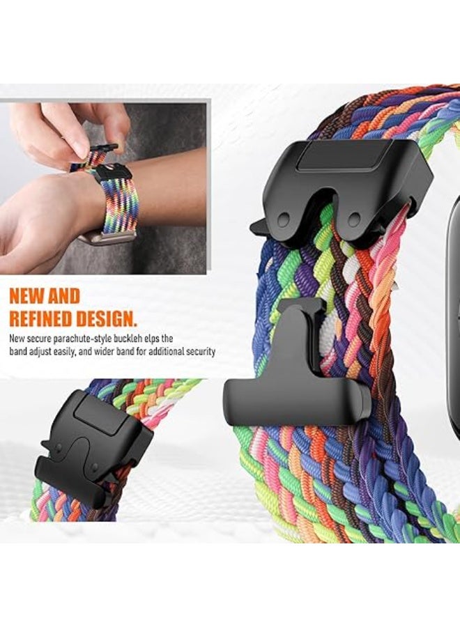 Braided Band Compatible with Apple Watch Ultra 1/2 49mm 46mm 45mm 44mm 42mm for Women Men Made of Breathable Polyester,Parachute Style Buckle Straps for iWatch SE Series 10 9 8 7 6 5 4 3 2 1 SE - Image 4
