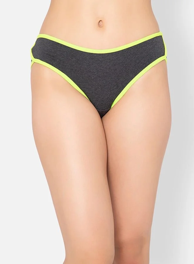 Clovia  Clovia Pack Of 3 Cotton Low Waist Bikini Panty  | Best Price UAE