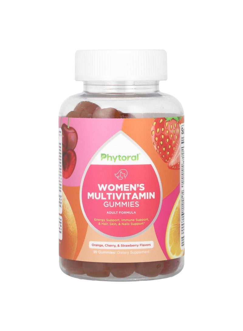 Women's Multivitamin Gummies, Orange, Cherry & Strawberry, 90 Gummies