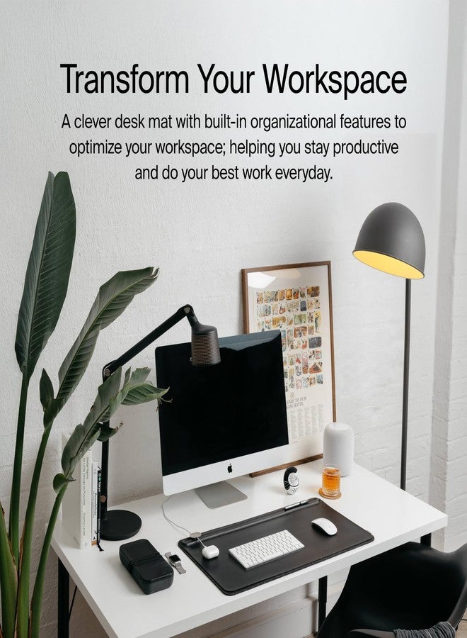 Orbitkey Desk Mat Large - Mouse Pad and Desk Organizer Black - Image 2