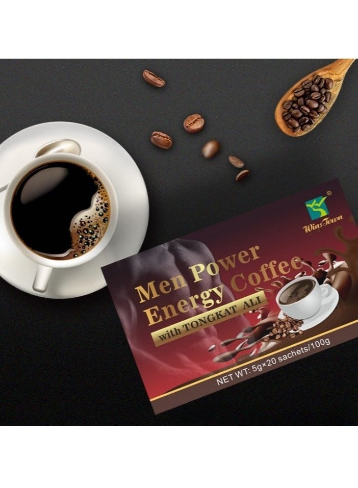 Wins Town Natural Instant Coffee for Men's Power and Energy -  Relieve Stress, and Boost Prostate Health - Image 3