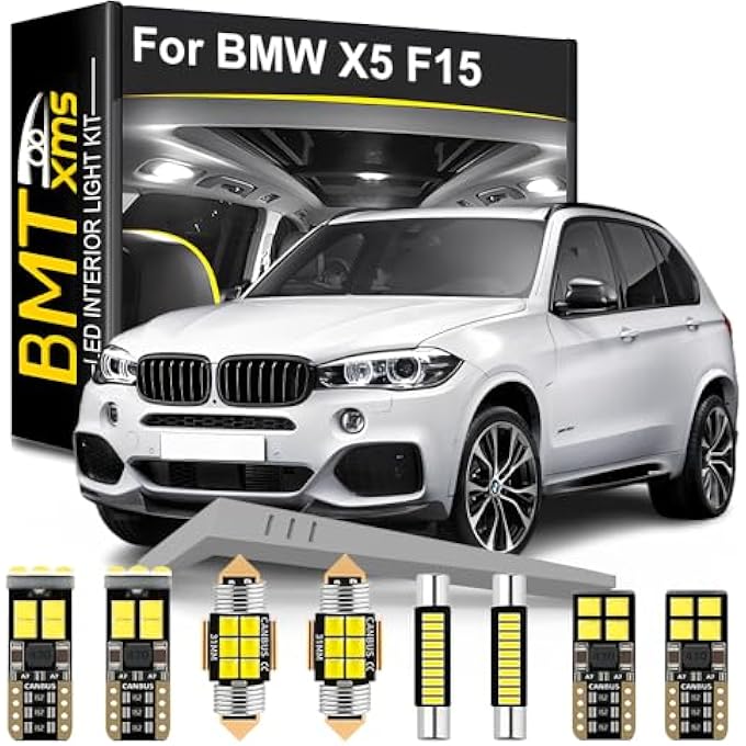 BMT xms Car Led Light Interior Kit Replacement For Bmw X5 F15 20132018 6000K For Map Dome Door License Plate Light Bulb 24 Pieces - Image 1