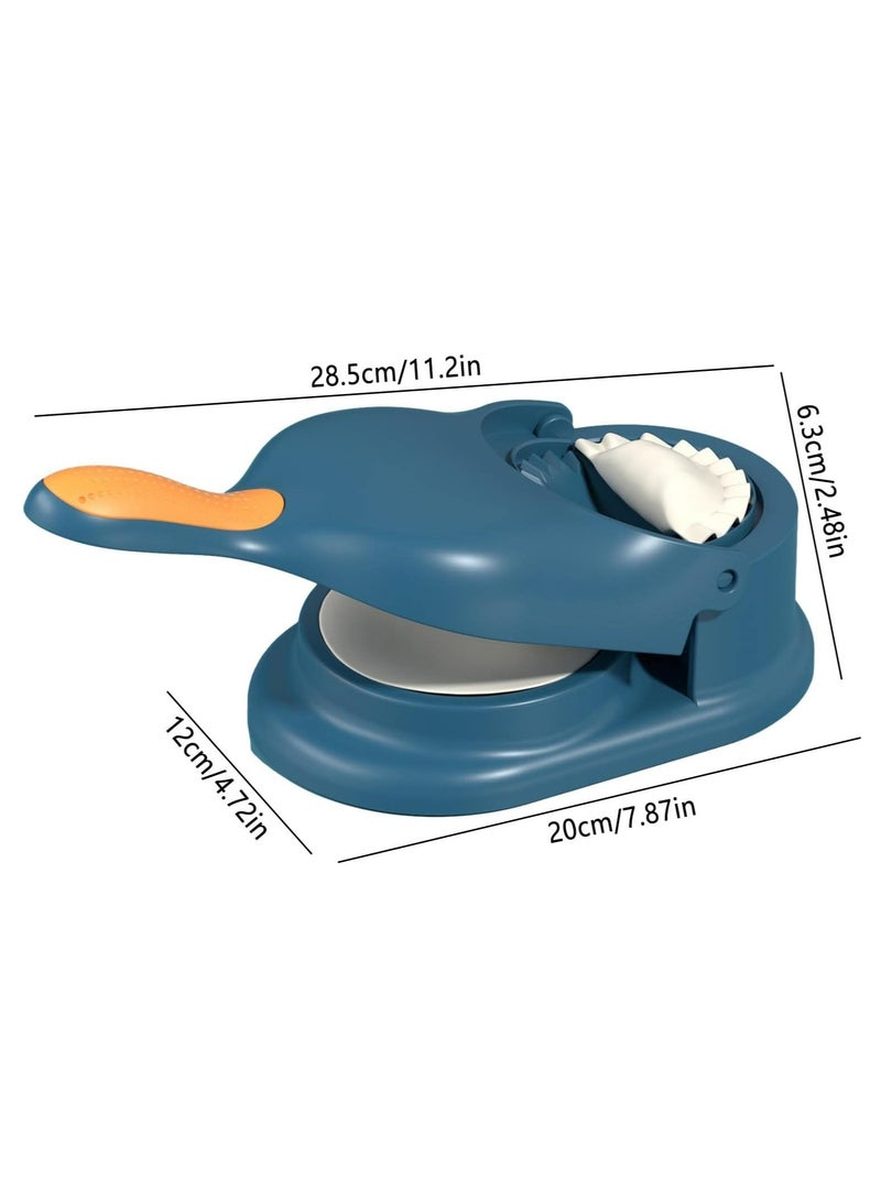 Oasisgalore 2-in-1 Portable Dumpling Maker - Manual Dough Presser and Dumpling Mould (Blue) - Image 3