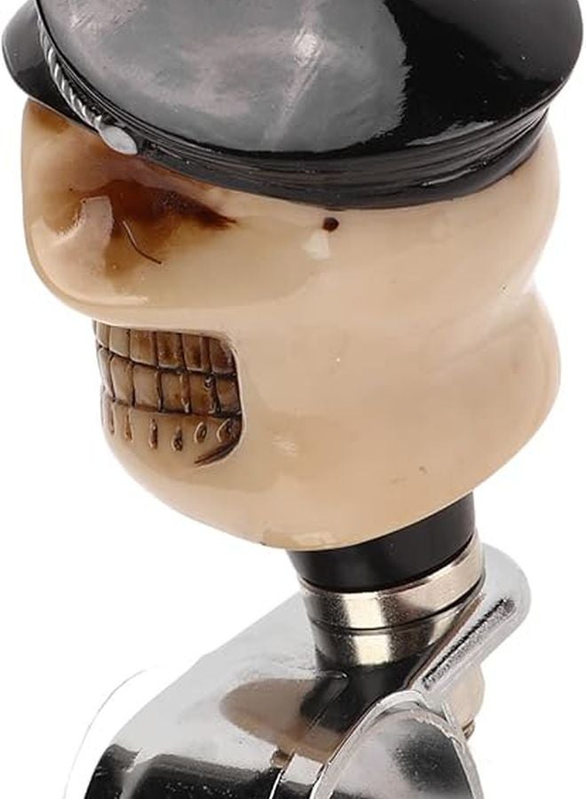 Black Skull Steering Wheel Spinner 3cm Metal Resin Knob Booster for Cars Trucks Tractors - Image 4