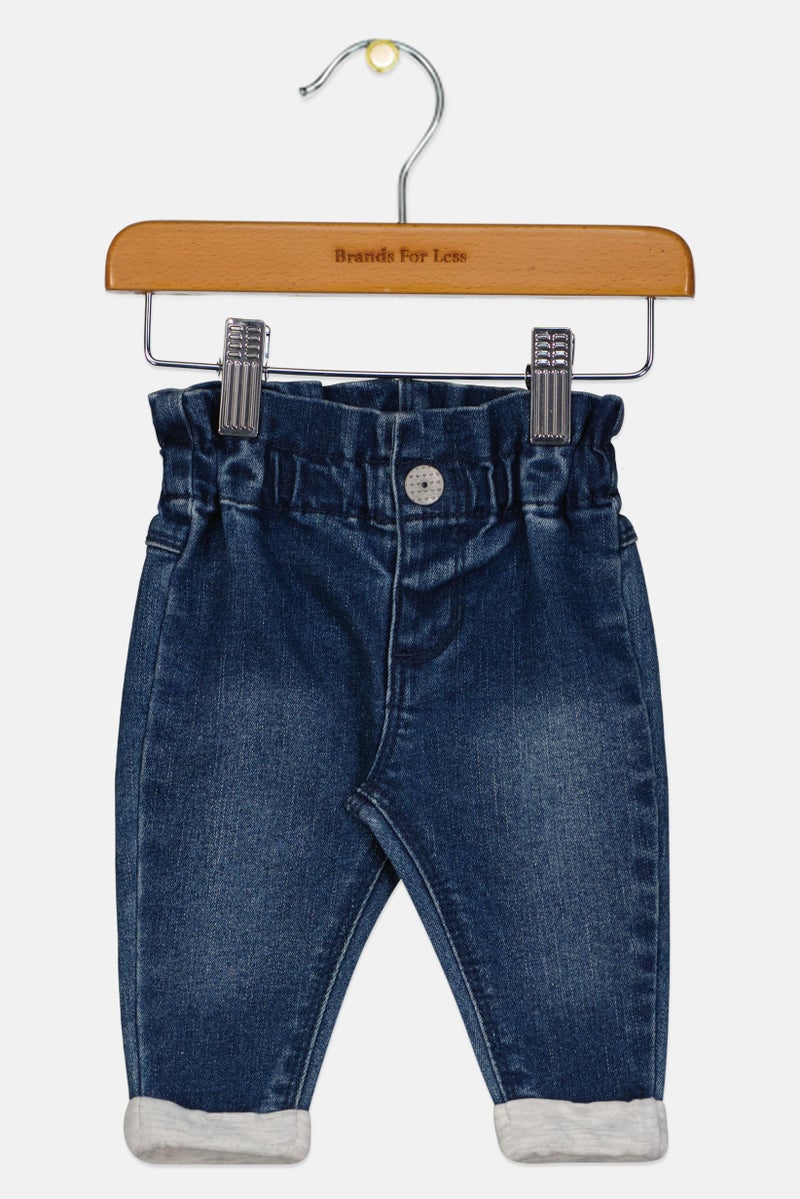 NAME IT Toddlers Girl Washed Stretchable Jeans, Blue - Image 1