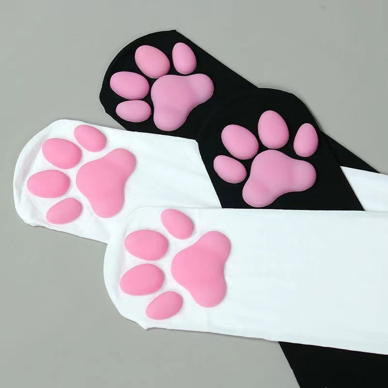 3D Cat Claw Socks Cute Lori Lolita Secondary Cos Animation Over-the-Knee Socks Long Silicone Meat Pad Cat Claw Socks - Image 4