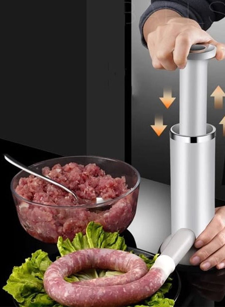 Manual Meat Grinder And Hand Mixer Silver  - Image 1