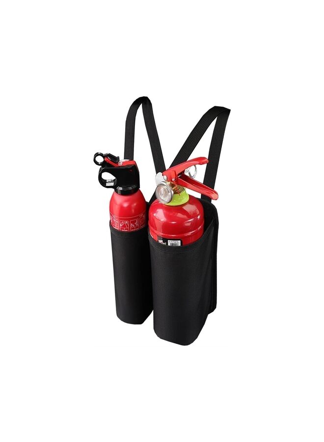 حقيبة تخزين أكواب المياه، حامل طفاية حريق السيارة، قطعتين، صغيرة ومتوسطة الحجم، حقيبة تخزين سهلة التركيب لمقعد السيارة، حقيبة طفاية حريق قوية ومتعددة الوظائف - Image 1