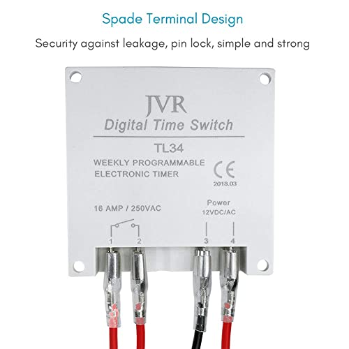 JVR 12V Timer Switch - Programmable, DC/AC/Solar Battery Powered | 12 Volt JVR Timer Relay - Image 5