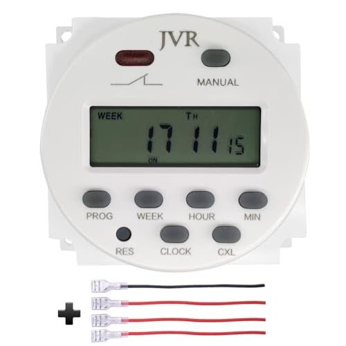 JVR 12V Timer Switch - Programmable, DC/AC/Solar Battery Powered | 12 Volt JVR Timer Relay - Image 1
