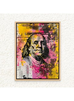 Art Decor Art Decor Framed Canvas Wall Art of Dollar Bill Pop Art Money Portrait Art Print Wall Décor for Home Office Living Room Bedroom Gifting  - Image 1