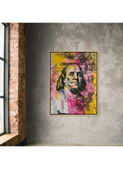 Art Decor Art Decor Framed Canvas Wall Art of Dollar Bill Pop Art Money Portrait Art Print Wall Décor for Home Office Living Room Bedroom Gifting  - Image 3