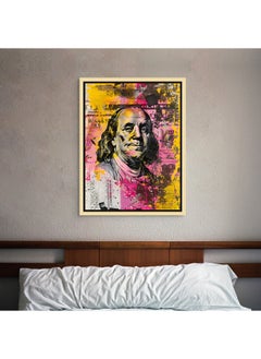 Art Decor Art Decor Framed Canvas Wall Art of Dollar Bill Pop Art Money Portrait Art Print Wall Décor for Home Office Living Room Bedroom Gifting  - Image 2