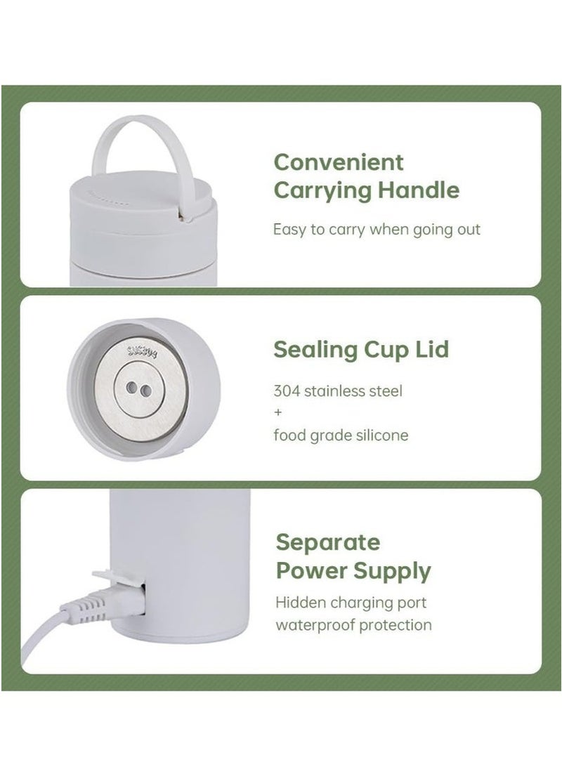 Portable electric kettle - travel tea and coffee kettle water heater - kettle cup with 4 temperature controls - small mini portable kettle 450ml - Image 4