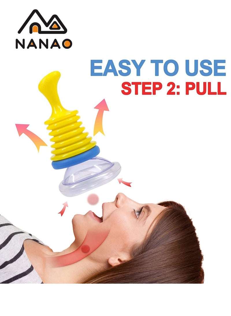 NANAO - Emergency Choking Rescue Kit: Portable First Aid Suction Device,Choking Rescue Device, Rescue Kit for Children & Adults,young & Pediatric Masks with instruction paper Included(Yellow& Blue) - Image 1