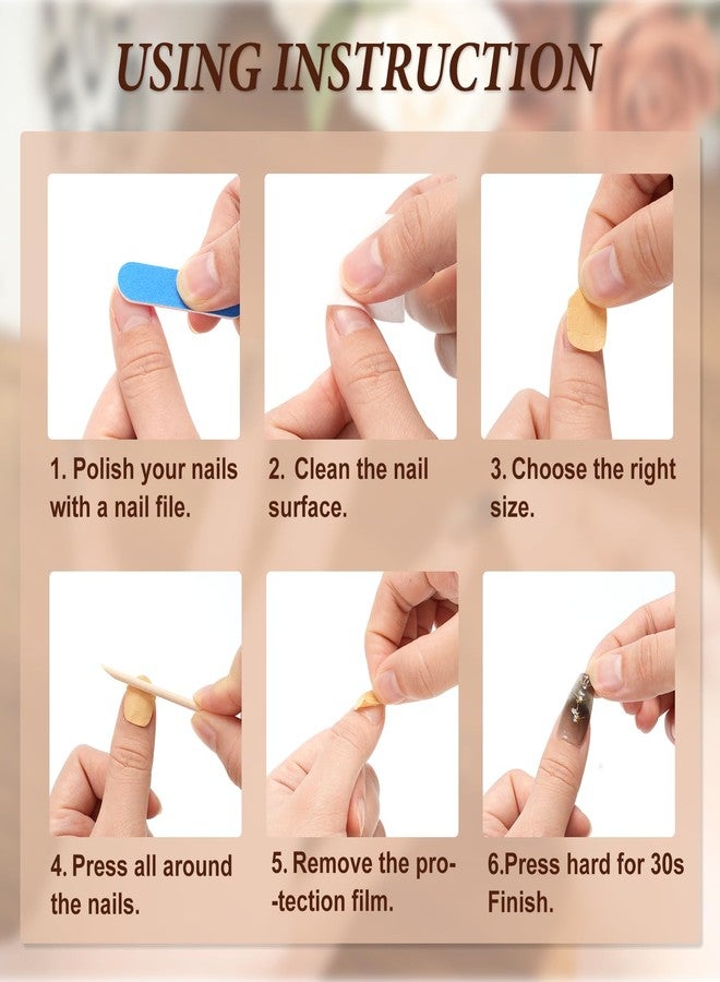 Biutee 240pcs Press on Nail Adhesive Tabs, 12 Sizes of Nail Stickers for Press on, Press on Nails Stickers Waterproof Breathable Press on Nail Sticky Tabs for Nails, Nail Glue Stickers Tabs,10 Sheets - Image 4