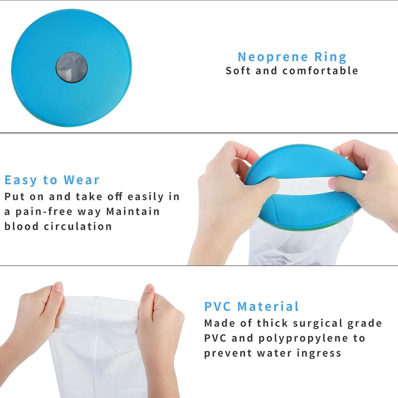 SUPERNIGHT Waterproof Full Arm Cast Cover Protector for Shower - Reusable Adult Sleeve Bag to Keep Wound and Bandage Dry - Perfect for Broken Hand, Elbow, Wrists, and Arms - Image 5