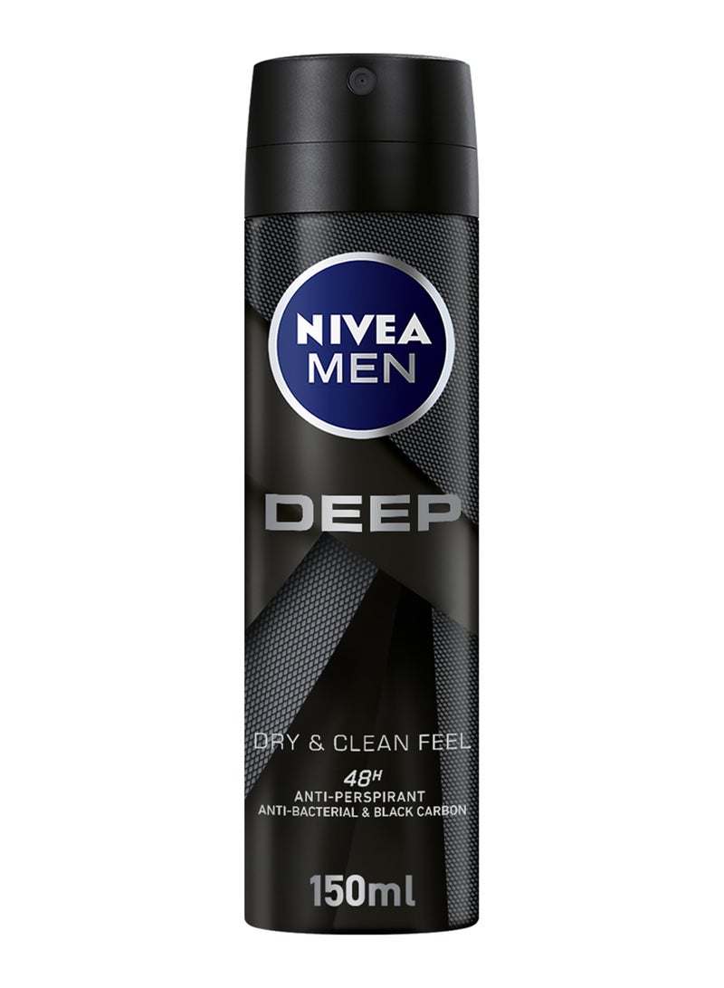 Nivea بخاخ خشب داكن عميق وكربون أسود متعدد الألوان 150 مل عبوة من 3 - Image 2