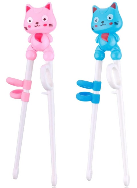 2 Pairs Animals Training Chopsticks for Beginners Adults, Reusable Training Chopsticks with Chopstick Helper for Kids Learning Chopstick